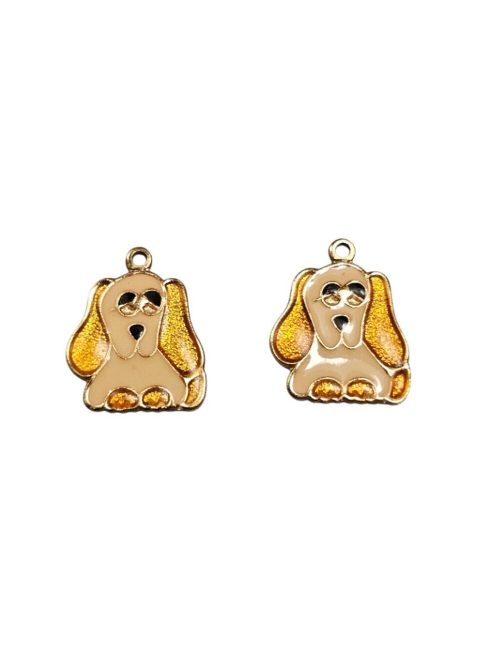 Vintage - Basset Hound Dog Earrings - Picture 2 of 6